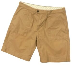 MASSIMO ALBA watercolour SZ 38 khaki caramel large pocket shorts flat front